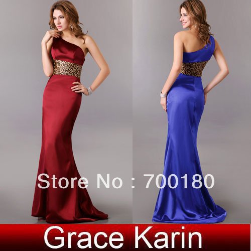 Free Shipping 1pcs/lot JK One Shoulder Purple Red Ladies Maxi Dress Sexy Evening Gowns 2013 CL2020