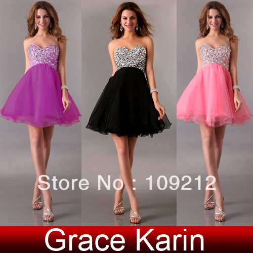 Free Shipping 1pcs/lot New Stunning Strapless Prom Gown Evening Dress 8 Size 3colors CL2286