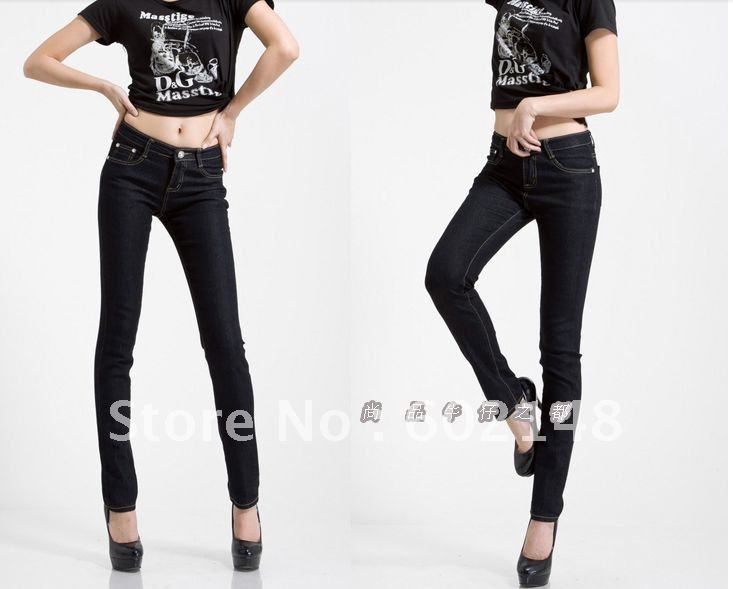 Free shipping 1pcs/lot women  jeans  slim pencil pants tights skinny trouser