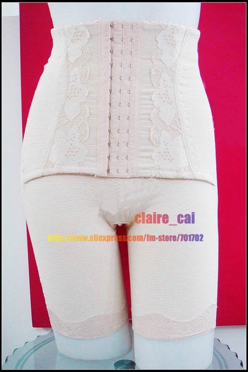 Free shipping 1pcs sample Cotton seamless Lift Hips Panties High WAIST GIRDLE Long panty TUMMY/LEGS Control SHAPER briefs 088A