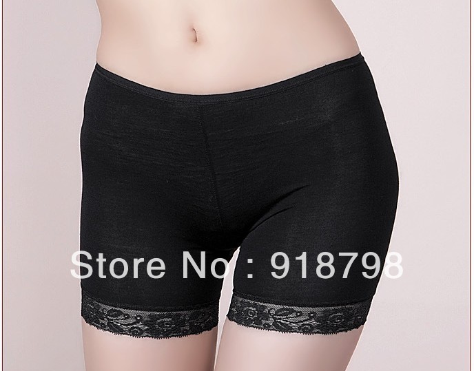 Free shipping 2 colors 2 pcs/lot  Silky elegant lady safety women's panties  gift mix order -CF1334