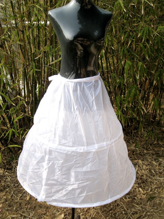 Free shipping 2 hoop 1 layer White Underskirt Petticoat Crinoline Underwear QC019