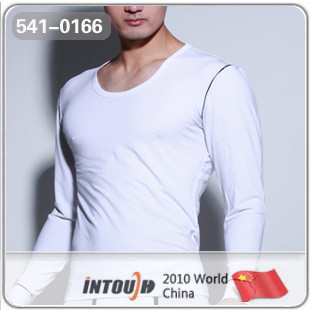 Free shipping! 2 intouch male underwear modal big o-neck long-sleeve basic shirt 541 - 0166