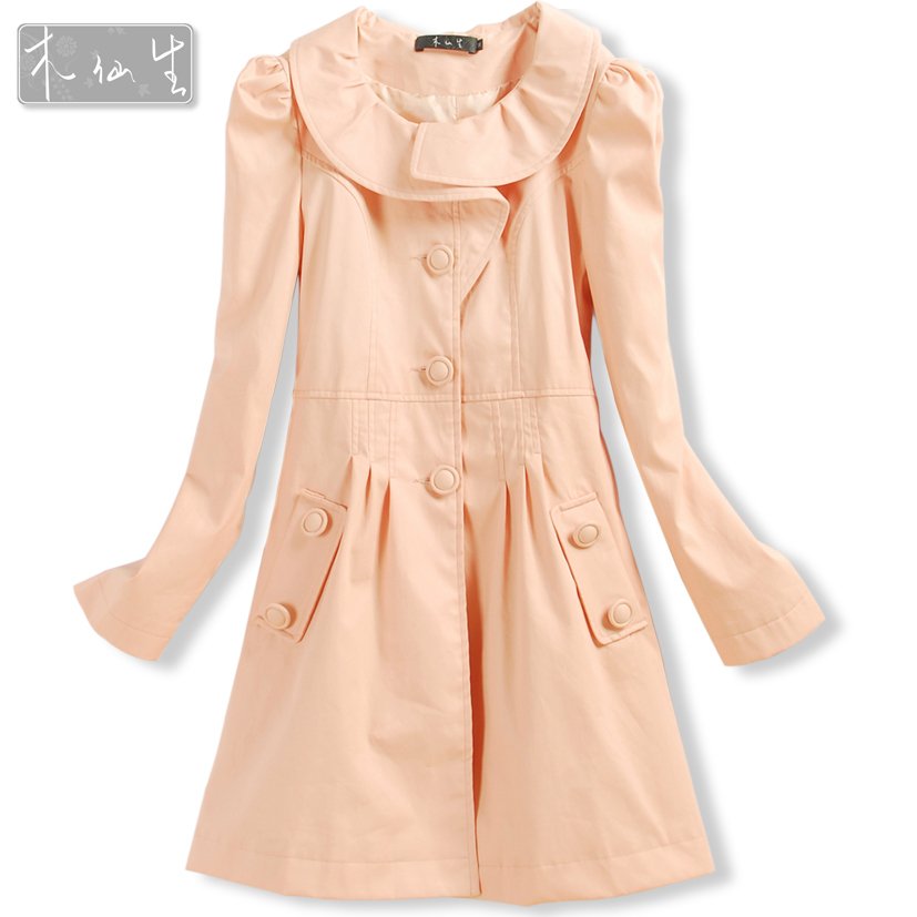 Free shipping 2 new arrival autumn and winter spring and autumn new arrival slim female outerwear trench 206 wholesale