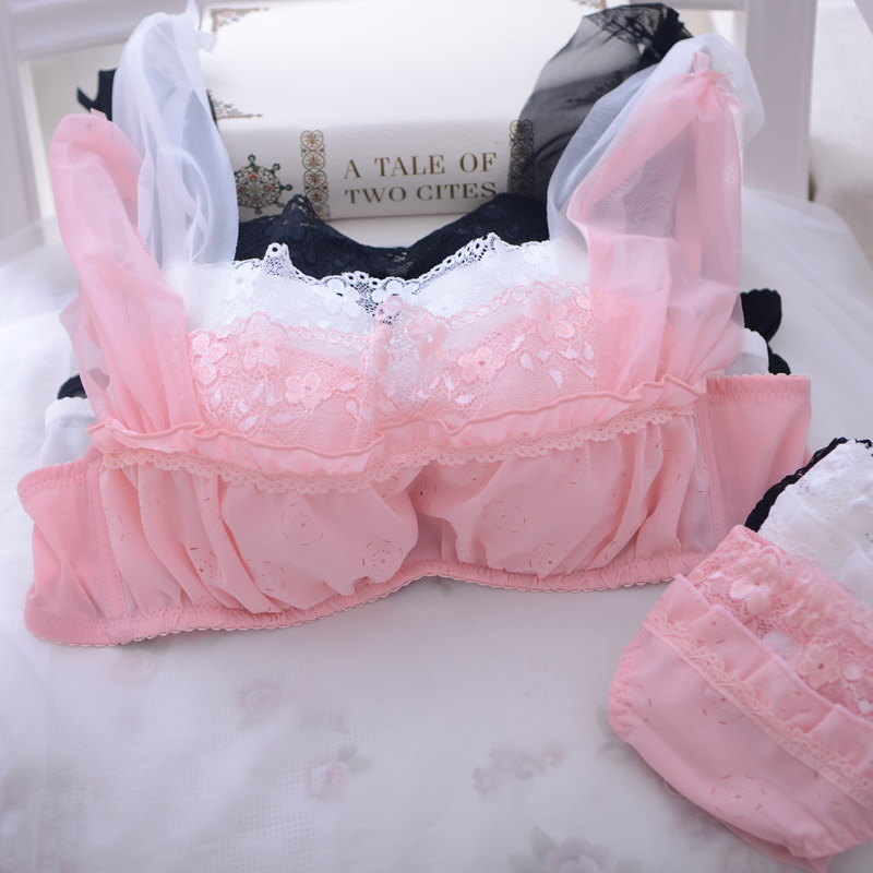 free  shipping 2 noble sexy romantic lace tube top design princess underwear bra set