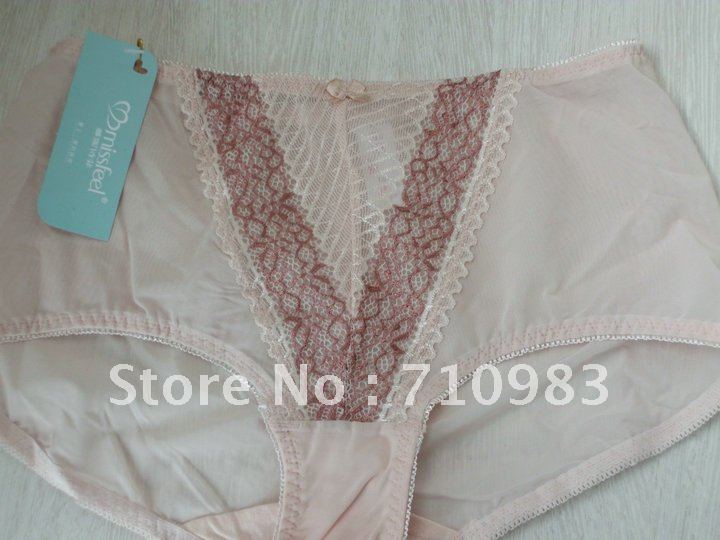 Free shipping (2 piece/lot) missfeel flag ship of quality ladies underwear d42133,yellow