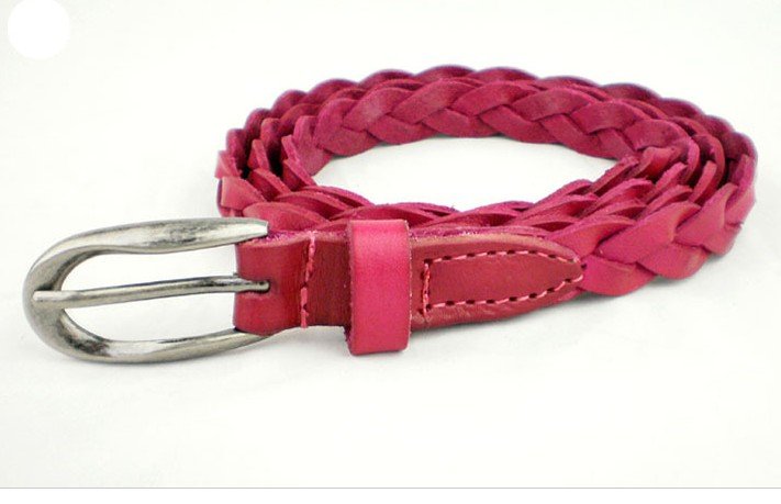 Free shipping,20% 2012 discount  wholesale women genuine leather braided belts for dress clothes,colors cow leather skinny belt