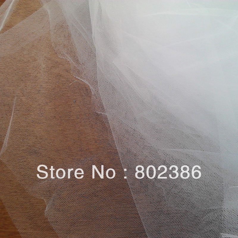 Free Shipping 20 yards per lot Ivory/White Tulle Veil 63 inch width