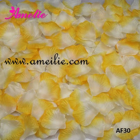 Free Shipping 20000PCS yellow silk rose petals wedding flower favors