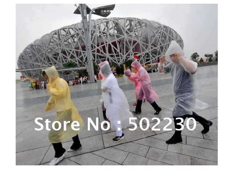 Free Shipping 200pcs/lot disposable PE raincoat, PE rainwear