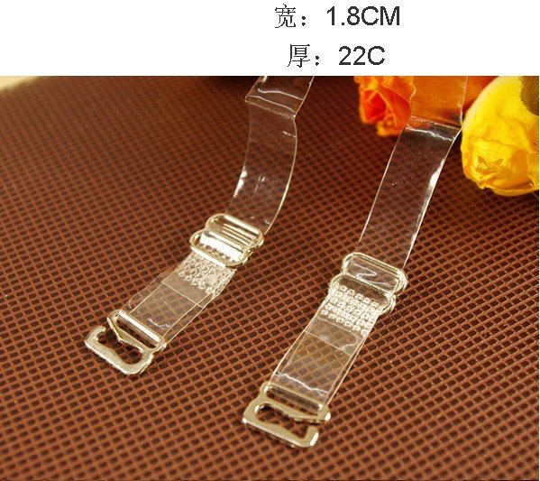 Free shipping 200pcs/lot  high quality steel button clear adjustable bra belt bra straps