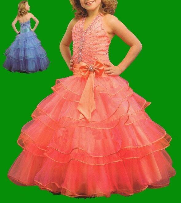 Free shipping 2011 bestselling ruffle ball gown butterfly sash halter frills flower girl dress ruched children gown dress