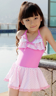 Free Shipping!! 2011 child swimwear princess one-piece dress child swimwear female child swimwear