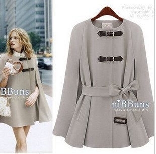 free shipping 2011 cloak slim medium-long trench cashmere overcoat outerwear