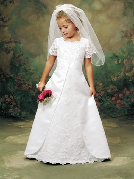 Free shipping 2011 Cute Angel Green Lovely Belt Tea Length Flower Belt sleeve Girl Dress Bridesmaid Dresses