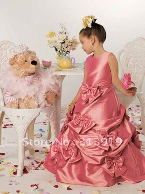 free shipping 2011 hot sale girls long pageant dresses