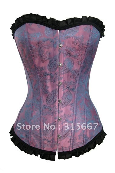 Free shipping,2011 NEW DESIGN high quality corset,lingerie,bustier,leaf surface of nice color SFMH04