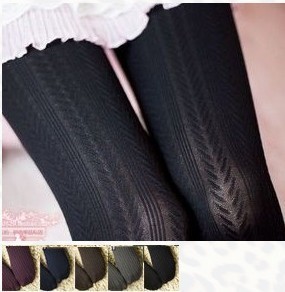 Free Shipping 2011 thin wheat twisted velvet pantyhose socks stockings retail&wholesale