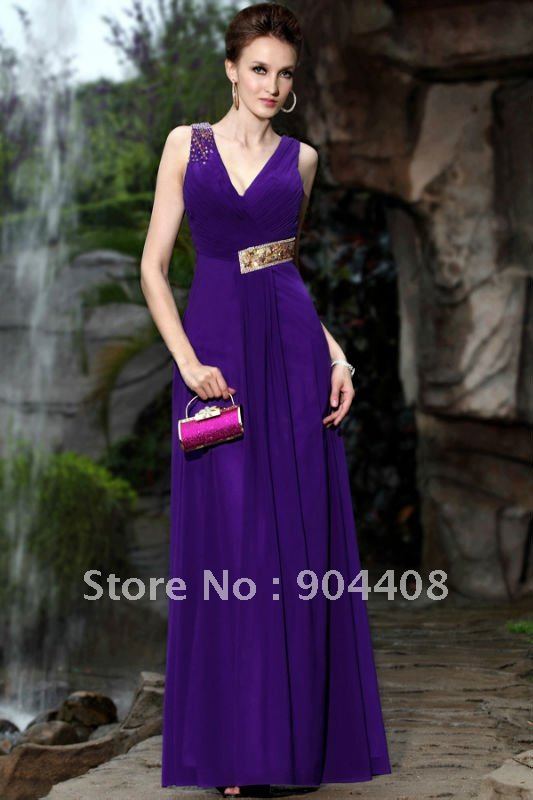 Free shipping 2011 wholesale agent new arrival high quality silver Evening dress Purple D30350