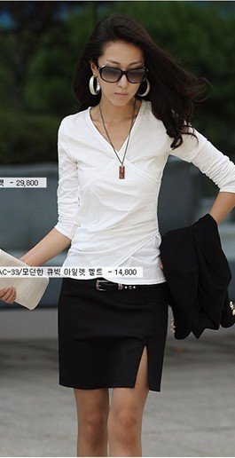 Free shipping 2011New Hot sale spring fashion women's long sleeve corea  t-shirt