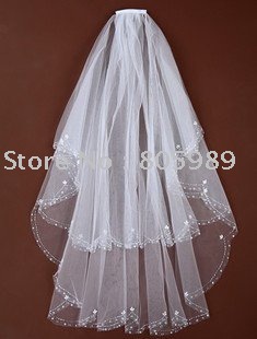 free shipping 2011New style women's Wedding veil Bridal veil White veil 1 lots(10 piece)