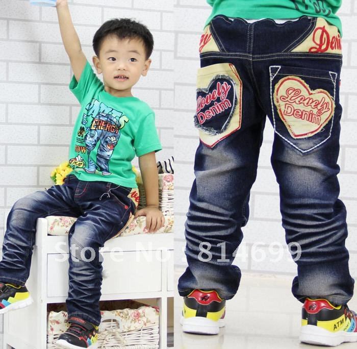 Free shipping 2012 4-12 years autumn children jeans wholesale children's clothing fashion cowboy casual pants ZX67
