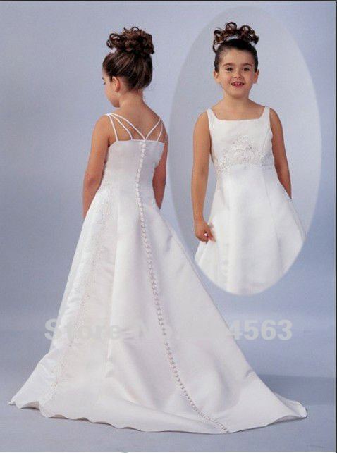 Free shipping 2012 A Line Flower Girl dress kids dress Custom size/color