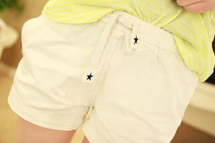 Free shipping 2012 all-match elastic waist casual shorts candy overalls shorts