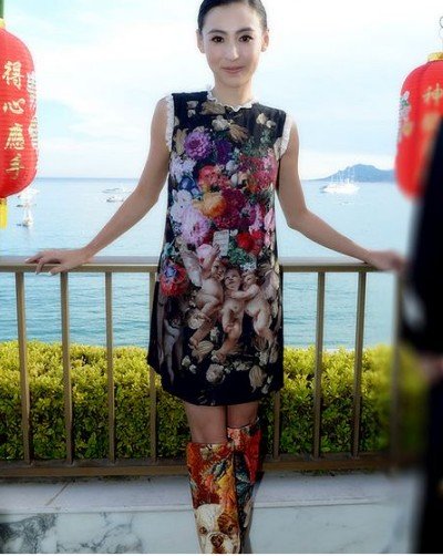 Free shipping 2012 Angel canvas to restore ancient ways printing dress  w097