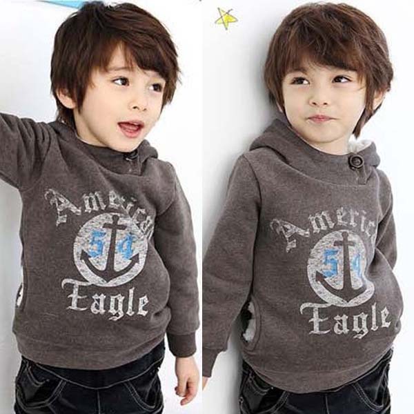 Free shipping 2012 autumn and winter anchor boys clothing baby fleece with a hood sweatshirt outerwear 13d