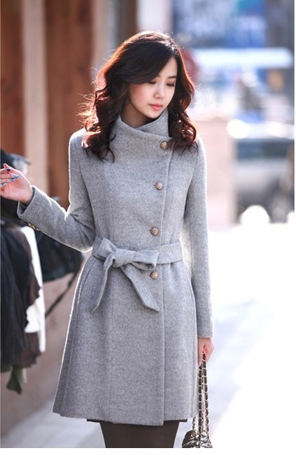 Free shipping,2012 autumn and winter long design formal slim thickening woolen outerwear women's overcoat trench xl