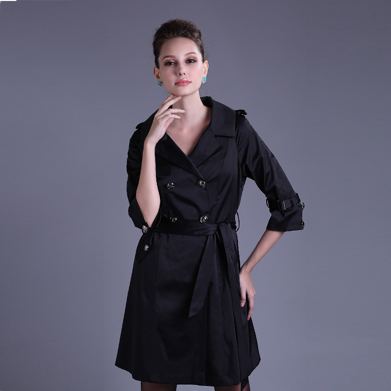 Free shipping 2012 autumn and winter ol fashion formal women's long design slim trench outerwear Women new arrival