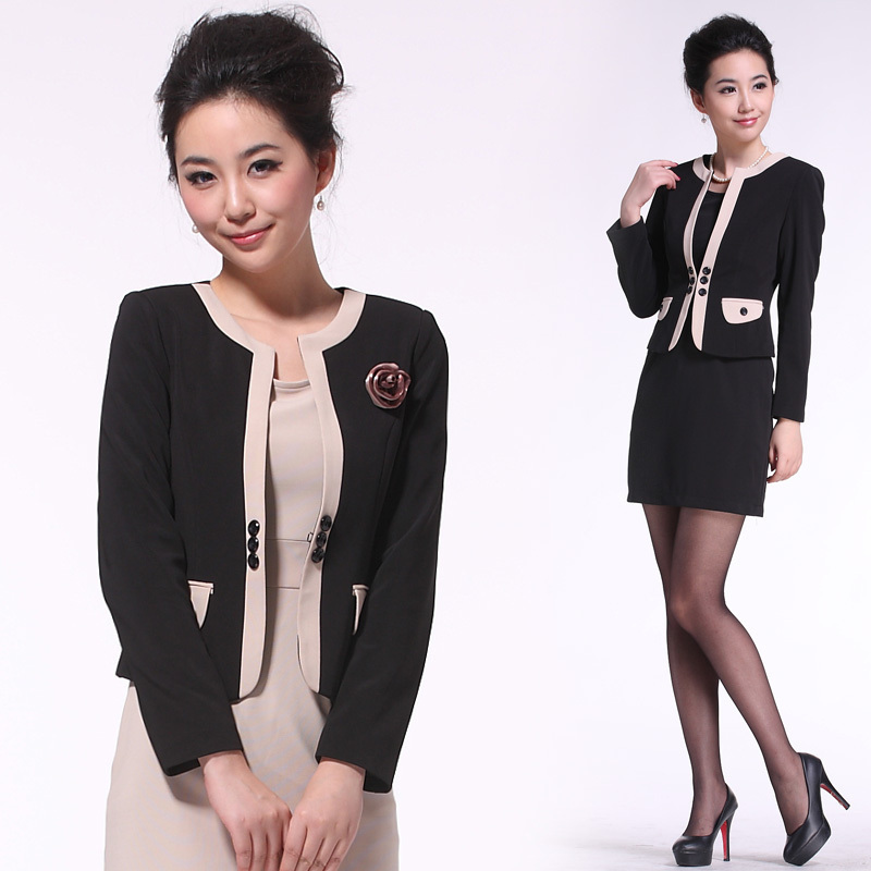 Free shipping 2012 autumn and winter ol work wear women's skirt professional set one-piece dress set work wear