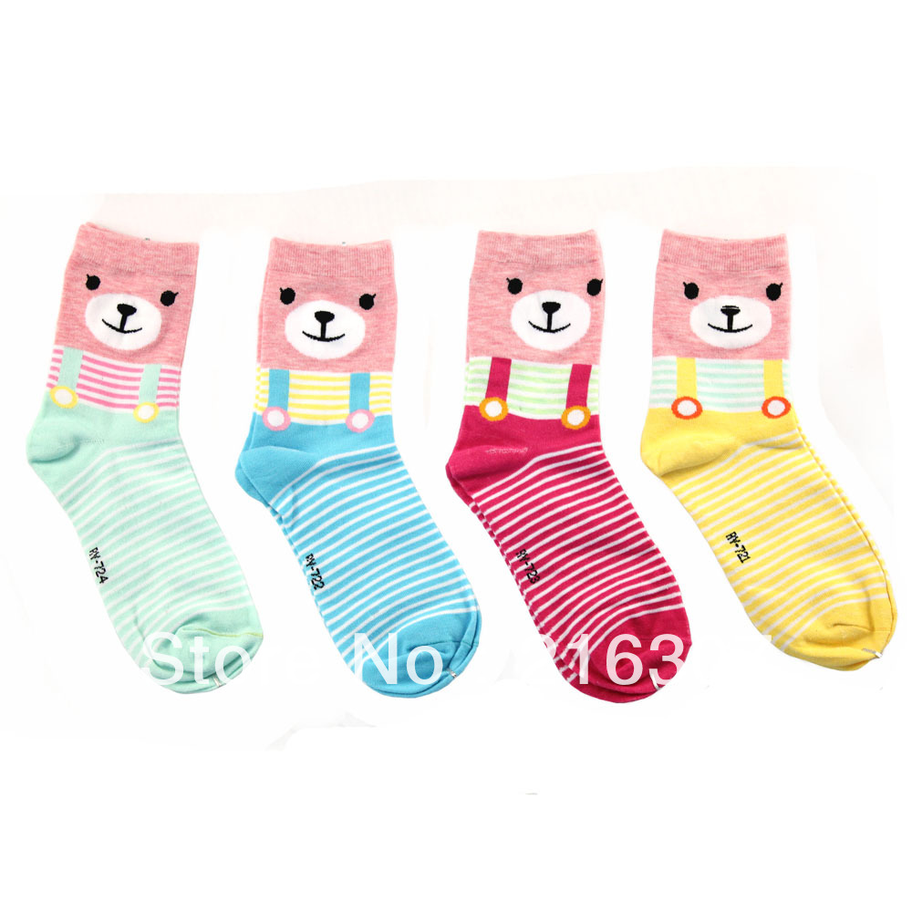 Free Shipping 2012 autumn and winter socks female cartoon cotton socks