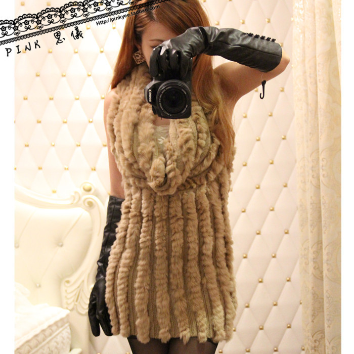 free  shipping 2012 autumn and winter women sexy vintage rabbit fur collar slim basic sweater dress short design