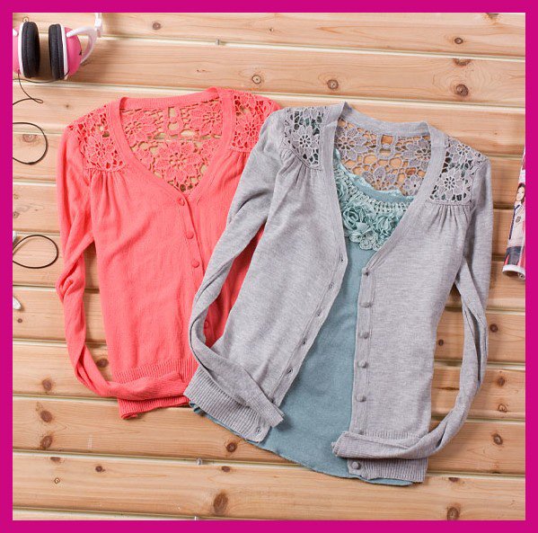 Free Shipping,2012 autumn back cutout sweater women's air conditioning shirt Cardigan Open Casual Womens Tops T497-1