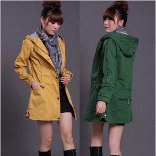 Free shipping 2012 autumn clothing plus size outerwear slim women's trench female outerwear spring and autumn