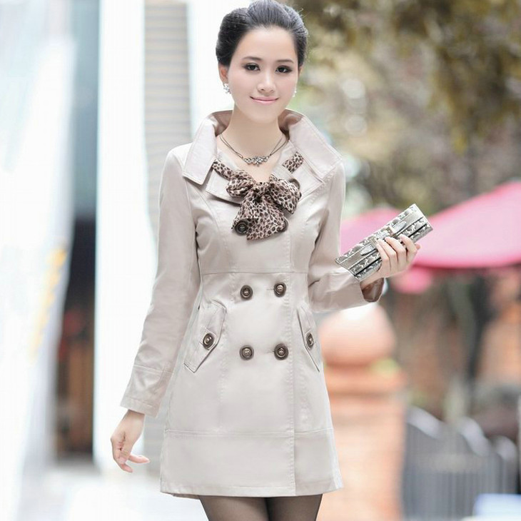 Free shipping 2012 autumn elegant women's new arrival outerwear long design slim trench female