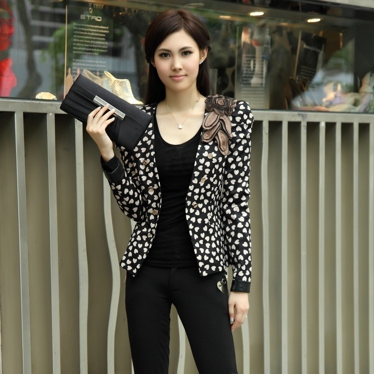 free shipping! 2012 autumn elegant women's slim blazer short jacket