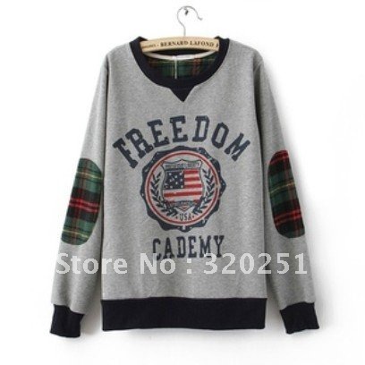 free shipping 2012 autumn Europe and the United States new dress long sleeve leisure college wind loop health clothes coat 0f063