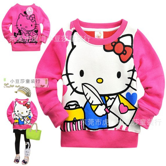 Free shipping 2012 autumn foreign trade the original single children's wear cartoon hello Kitty TongWei han clothing