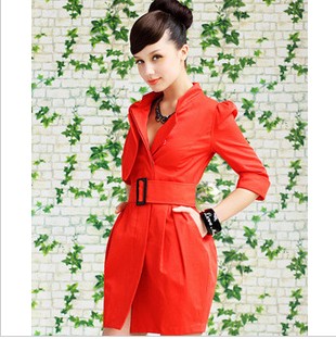 free shipping 2012 autumn jacarandas elegant half sleeve trench