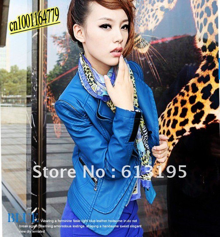 Free shipping, 2012 autumn jacket, European and American short paragraph Slim leather / 056