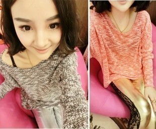 Free shipping 2012 autumn new arrival loose women's pullover o-neck short design outerwear tie-dyeing sweater