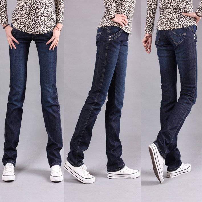 Free Shipping 2012 Autumn New Arrival  Pencil straight pants elastic slim jeans butt-lifting 6001