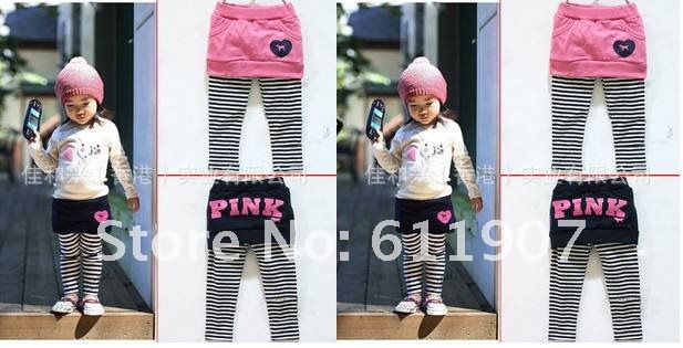 Free shipping 2012 autumn new children clothing Render pants fashion lovely cartoon letters clothes ,baby girls/kids trousers