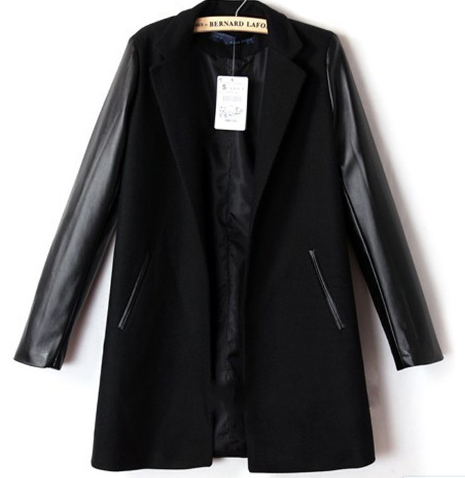 Free shipping/2012 autumn PU Leather cloth coat sleeve lady Europe and the United States women's coat Ady - 6-037