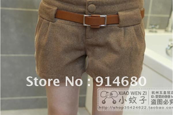 Free shipping !2012 Autumn Winter Hot buy  New shorts Giving belt  Wholesale Three colors Three sizes