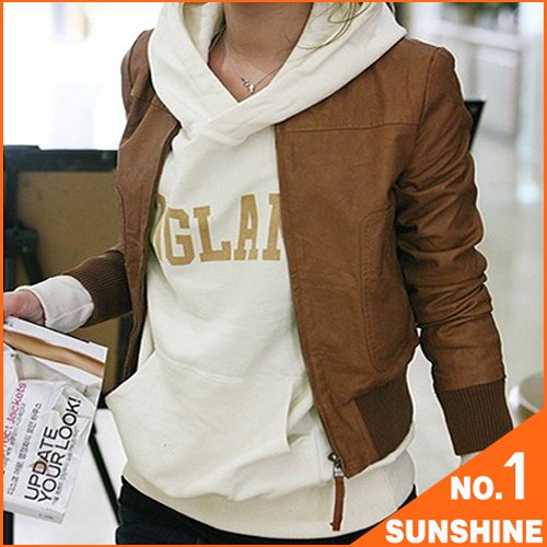 Free Shipping 2012 Autumn&Winter Hot Korea Design Pu Leather Jacket Wholesale Coat Fashion Quality Jackets Women WYSC01