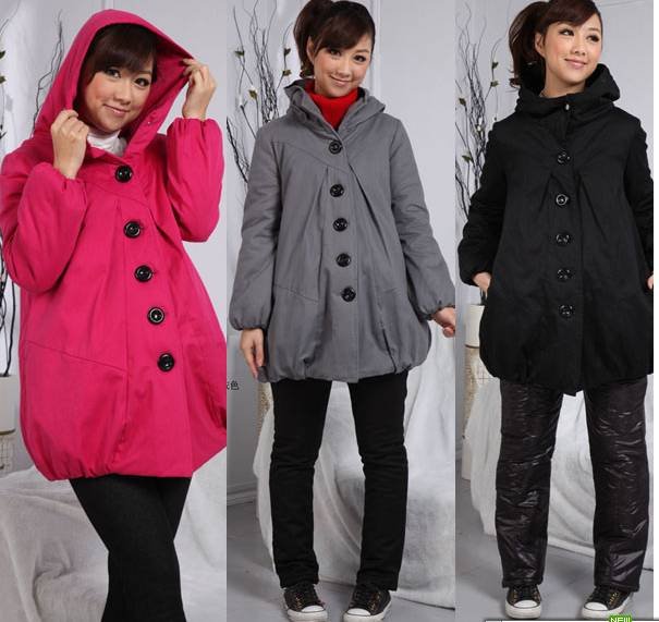 Free shipping 2012 autumn winter outfit pregnant women pure cotton fashion coat cotton-padded clothes KLOP12